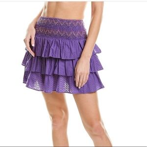 NWT Ramy Brook Heron cotton ruffle mini skirt sale!